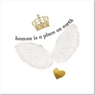 Angel wings heaven is a place on earth Posters and Art